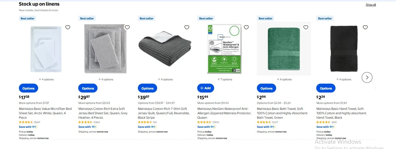 MainStays walmart private label brand