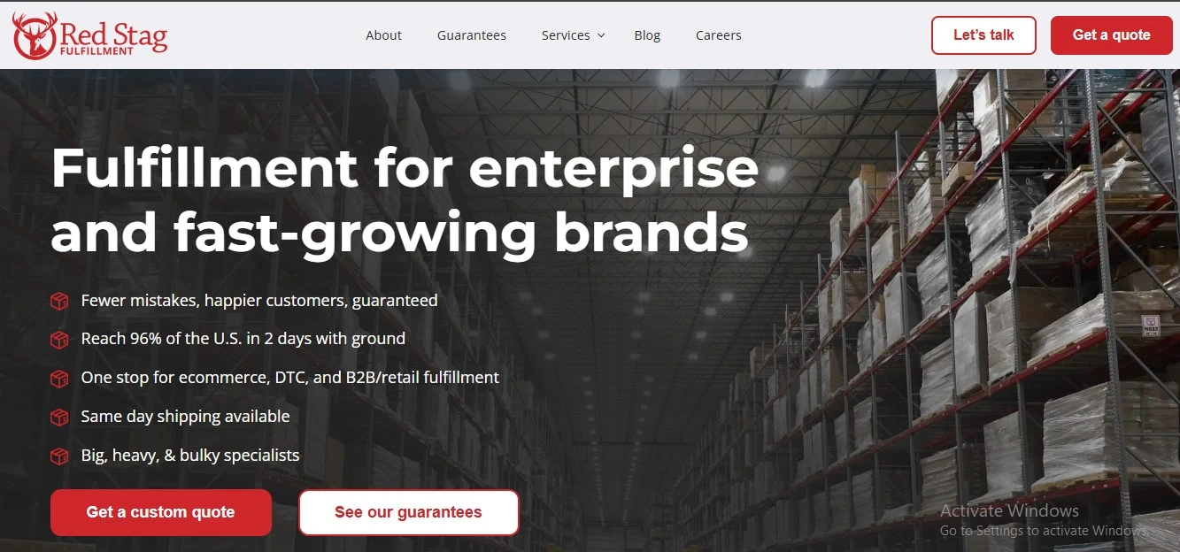 Red Stag Fulfillment shopify 3pl