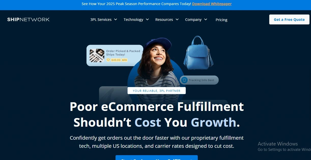 ShipNetwork shopify 3pl