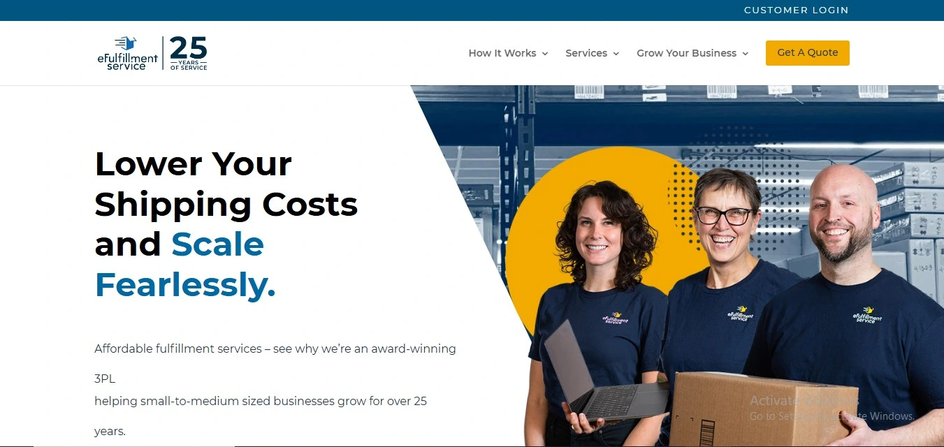 eFulfillment shopify third party logistics company