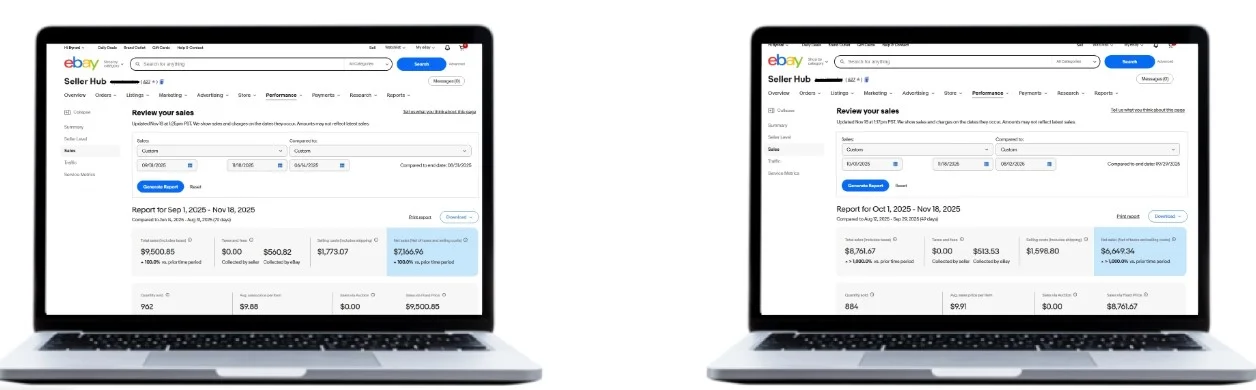 ebay performance results