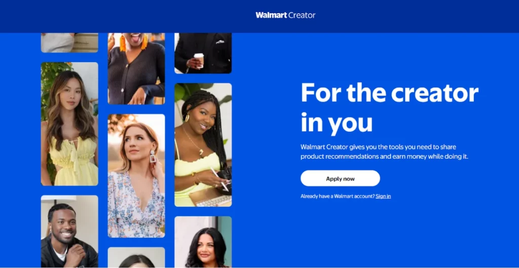 image of walmart's official walmart creator program
